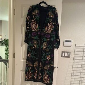 Nasty Gal concert outfit / greatful dead /caftan/boho chic Floral Embellishments